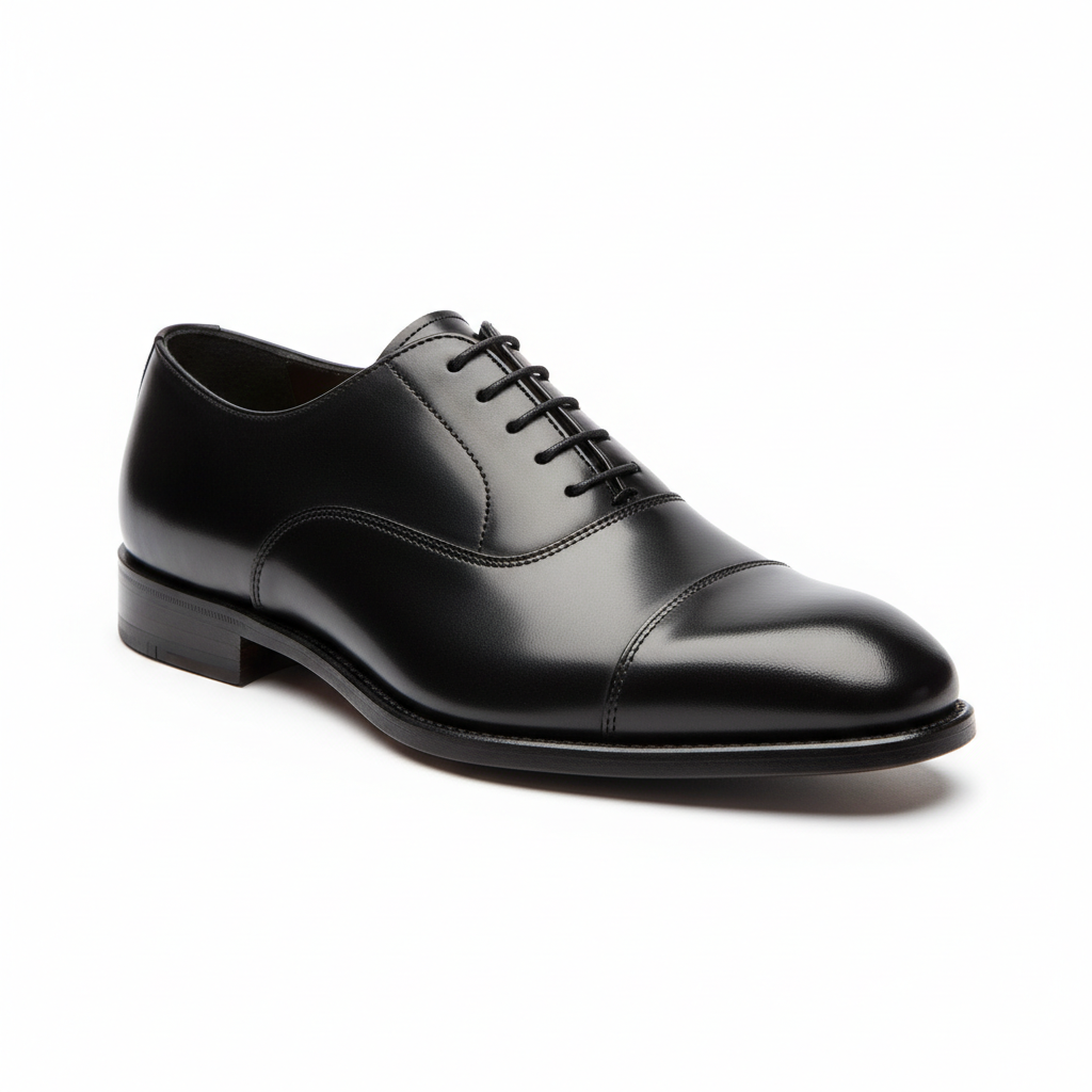Black Leather Oxford
